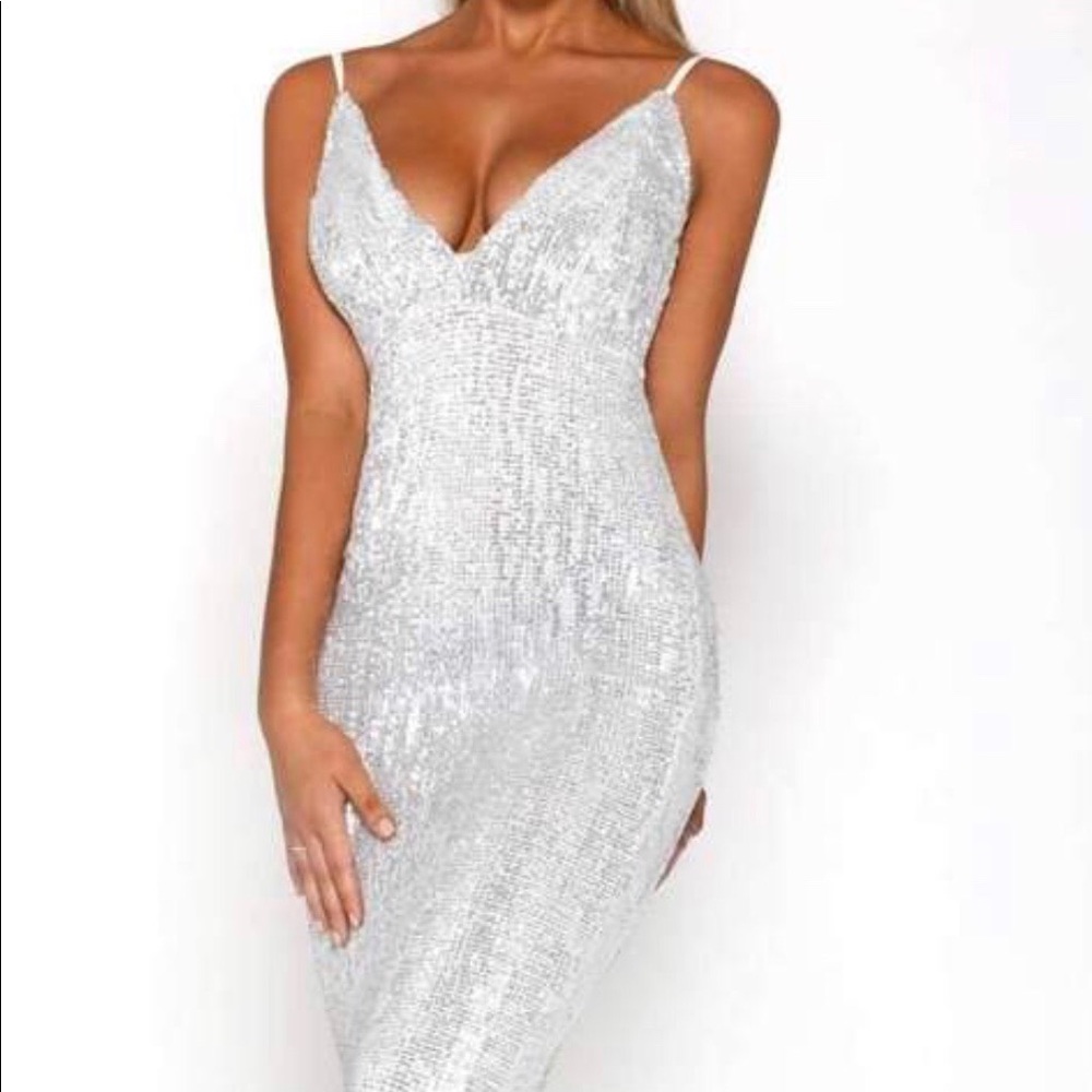 Portia & Scarlett Glisten Gown Silver